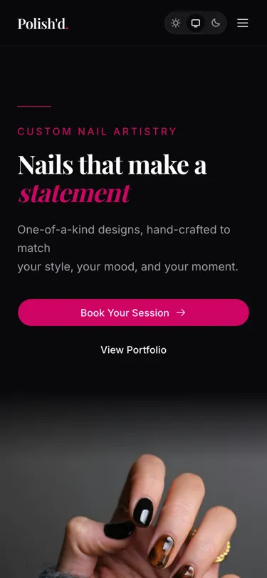 Polish'd mobile home page